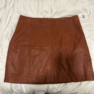 Free People — Modern Femme Vegan Suede Mini Skirt